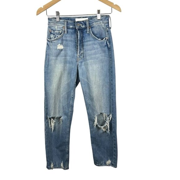 Mother Superior The Tom Cat Jeans In The Confession Wash Size 24 Distressed Boho - Picture 1 of 13